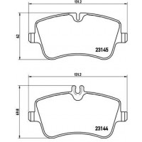 P 50 045 BREMBO Комплект гальмівних колодок дисковий гальм