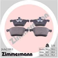 24142.190.1 ZIMMERMANN КомплеК т гальмівних колодок, дискове гальмо