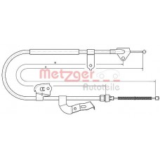 10.4511 METZGER Тросик, cтояночный тормоз