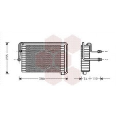 1700V021 VAN WEZEL Випарник кондиціонера