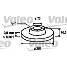 186458 VALEO Гальмівний диск