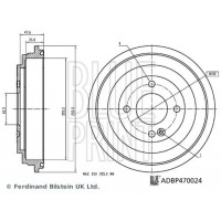 ADBP470024 BLUE PRINT Гальмівний барабан