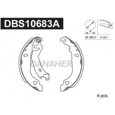 DBS10683A DANAHER Комплект гальмівних колодок