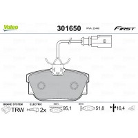 301650 VALEO Комплект гальмівних колодок дисковий гальм
