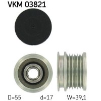 VKM 03821 SKF Механізм вільного ходу генератора