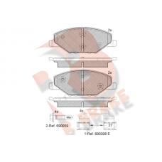 RB2110 R BRAKE КомплеК т гальмівних колодок, дискове гальмо