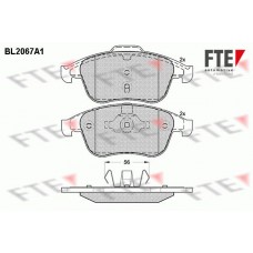 BL2067A1 FTE Комплект гальмівних колодок дисковий гальм