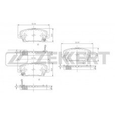 BS-1227 ZEKKERT Комплект гальмівних колодок дисковий гальм