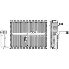 AE 104 000P MAHLE Випарник кондиціонера