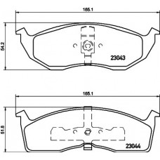 MDB1780 MINTEX КомплеК т гальмівних колодок, дискове гальмо
