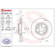 09.5574.10 BREMBO Гальмівний диск