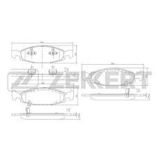 BS-1276 ZEKKERT Комплект гальмівних колодок дисковий гальм