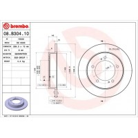 08.B304.10 BREMBO Гальмівний диск