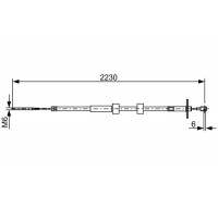 1 987 482 500 BOSCH Тросик, cтояночный тормоз