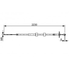 1 987 482 500 BOSCH Тросик, cтояночный тормоз