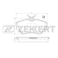 BS-2867 ZEKKERT Комплект гальмівних колодок дисковий гальм