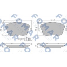 FO 922881 FOMAR Friction Комплект гальмівних колодок дисковий гальм