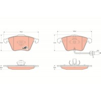 GDB1659 TRW Комплект гальмівних колодок дисковий гальм