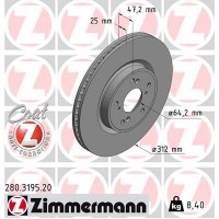 280.3195.20 ZIMMERMANN Гальмівний диск