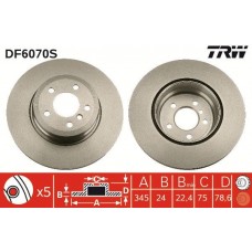 DF6070S TRW Гальмівний диск