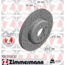 150.2920.32 ZIMMERMANN Гальмівний диск