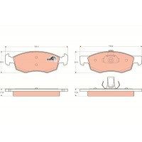 GDB1588 TRW Комплект гальмівних колодок дисковий гальм