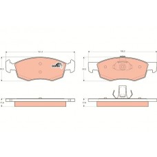 GDB1588 TRW Комплект гальмівних колодок дисковий гальм