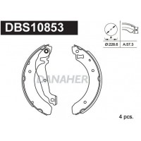 DBS10853 DANAHER Комплект гальмівних колодок