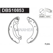 DBS10853 DANAHER Комплект гальмівних колодок