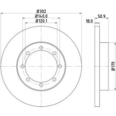 8DD 355 117-281 HELLA Гальмівний диск