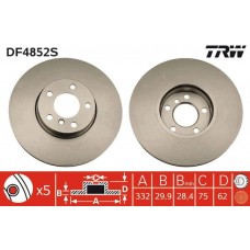 DF4852S TRW Гальмівний диск