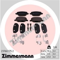 23760.175.2 ZIMMERMANN Комплект гальмівних колодок дисковий гальм