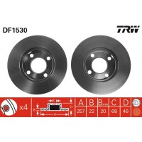 DF1530 TRW Гальмівний диск