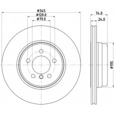 8DD 355 122-251 HELLA Гальмівний диск