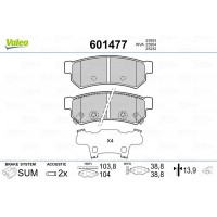 601477 VALEO КомплеК т гальмівних колодок, дискове гальмо