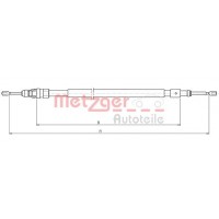 10.4523 METZGER Тросик, cтояночный тормоз
