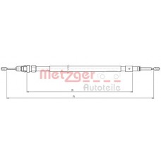 10.4523 METZGER Тросик, cтояночный тормоз