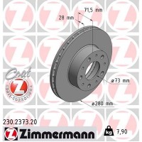 230.2373.20 ZIMMERMANN Гальмівний диск