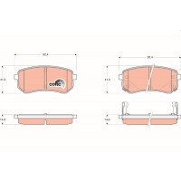 GDB3370 TRW Комплект гальмівних колодок дисковий гальм