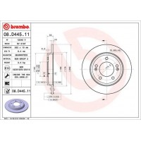 08.D445.11 BREMBO Гальмівний диск