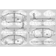 6216100 SASIC Комплект гальмівних колодок дисковий гальм