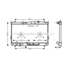 HY2078 AVA QUALITY COOLING Радіатор охолодження двигуна