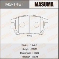 MS-1481 MASUMA Комплект гальмівних колодок