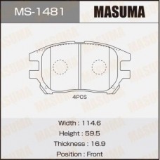MS-1481 MASUMA Комплект гальмівних колодок