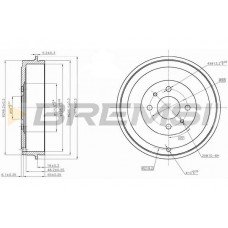 CR5267 BREMSI Гальмівний барабан