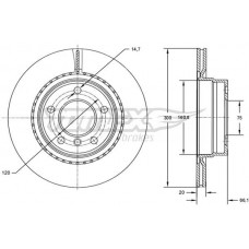 TX 72-72 TOMEX Brakes Гальмівний диск
