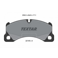 2214801 TEXTAR Комплект гальмівних колодок дисковий гальм