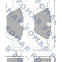 FO 472081 FOMAR Friction КомплеК т гальмівних колодок, дискове гальмо