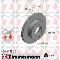 400.6475.20 ZIMMERMANN Гальмівний диск