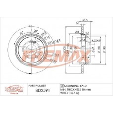 BD2591 FREMAX BRAKE DISC HIGH CARBON